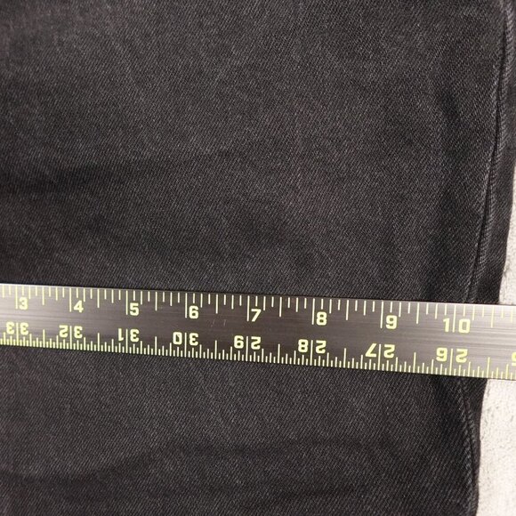 Levi's jeans 70's high slim straight women's 28 black denim big E red tab - Picture 8 of 16